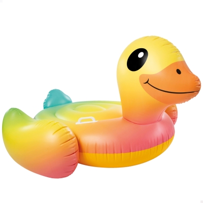 Pato Hinchable Infantil con 2 Asas y 2 Cámaras, 147x147x81 Cm, Amarillo