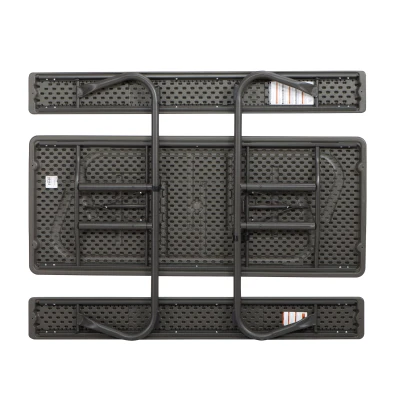 Mesa Picnic Plegable con Bancos Integrados Ultrarresistente, 183x76x74 Cm, Marrón