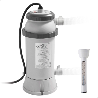 Calentador Eléctrico INTEX para Piscinas Hasta 457 Cm, 18,5x58,5x44 Cm, Gris
