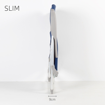 Silla de Playa Plegado Slim Multiposición, 47x56x89 Cm, Azul Marino