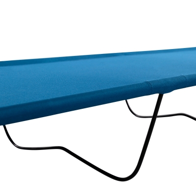 Cama de Camping Plegable Aktive, Estructura de Acero 19 Mm, 180x60x18 Cm, Azul