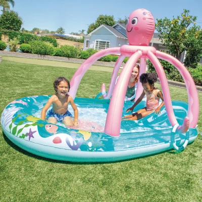 Centro de Juegos Hinchable con Difusor y Tobogán, 183x234x150 Cm, Multicolor