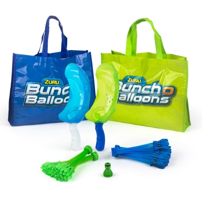 Set Bunch o Balloons 140 Globos y 2 Lanzadores, 60x9,5x28 Cm, Azul y Verde