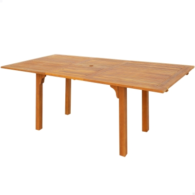 Mesa de Jardín Extensible Acacia 150/175/200x100x74 Cm, Madera Natural