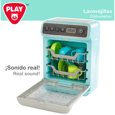 Lavavajillas Juguete Eléctrico Realista con Luz y Sonido 18x11,5x24 Cm, Multicolor