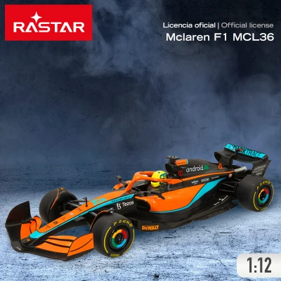 Coche Teledirigido McLaren MCL36 Escala 1:12 con Licencia Oficial, 53x22,5x17 Cm, Naranja