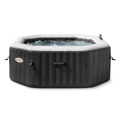 Spa Hinchable PureSpa Jet y Burbujas Deluxe 4 Personas, 201x201x71 Cm, Negro