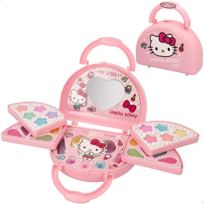 Maletín de Maquillaje Hello Kitty Infantil con 5 Compartimentos, 29,5x30,5x4 Cm, Rosa