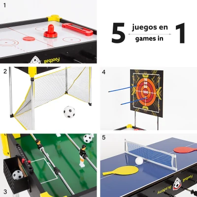 Mesa Multijuegos CB Games 5 en 1, 90x43x68 Cm, Multicolor