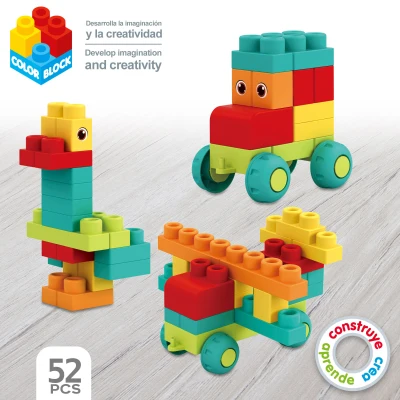 Bloques de Construcción Flexi 52 Piezas, 23x8x31 Cm, Multicolor