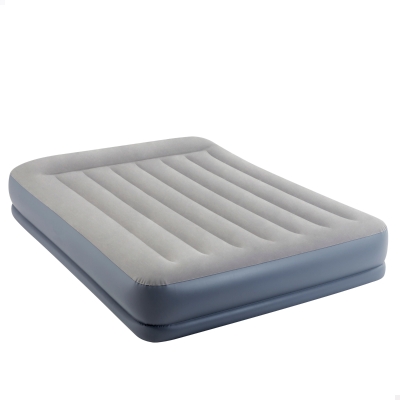 Colchón Hinchable Intex Pillow Rest Mid-Rise Fiber-Tech, 152x203x30 Cm, Gris