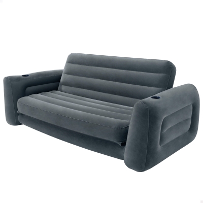 Sofá Cama Hinchable Convertible 2 en 1, 203x231x66 Cm, Gris Carbón