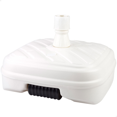Base para Sombrilla Cuadrada con Rosca Ajustable para Mástil 33-48 Mm, 56x56x40 Cm, Blanco