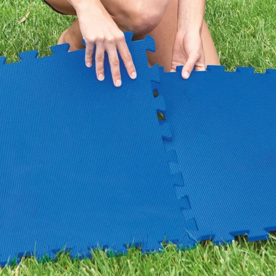 Protector de Suelo Intex Pack 8 Piezas Encajables 50x50x1 Cm, Azul