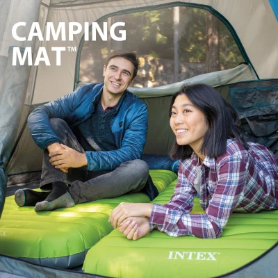 Colchón Hinchable Camping TruAire Fiber-Tech 76x191x17 Cm, Azul