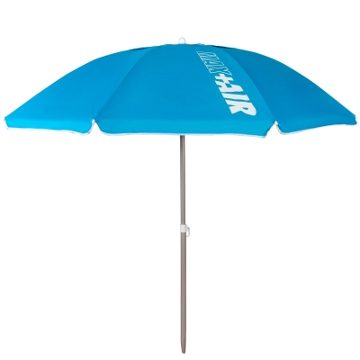 Sombrilla Playa Antiviento 8 Varillas, Ø220 Cm, Mástil Regulable 28/32 Mm, Azul