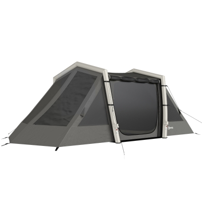 Outsunny Tente Gonflable 4 Places Blackout 2 Chambres 5,8m Gris
