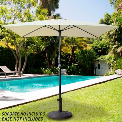 Sombrilla para Jardín Cuadrada con Protección UV50, 300x300 Cm, Crema