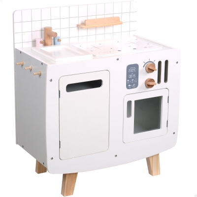 Cocina Infantil de Madera Retro Teamson, 55x30x63 Cm, Madera Natural