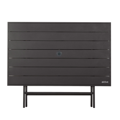 Mesa Plegable de Jardín de Acero Resistente 120x75x70 Cm, Negro