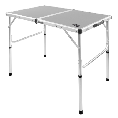 Mesa Plegable Camping Aktive Ajustable 90x60x40/70 Cm, Gris