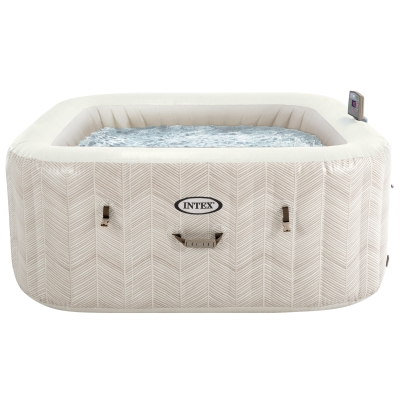 Spa Hinchable 4 Personas Chevron Deluxe, 175x175x71 Cm, Marrón