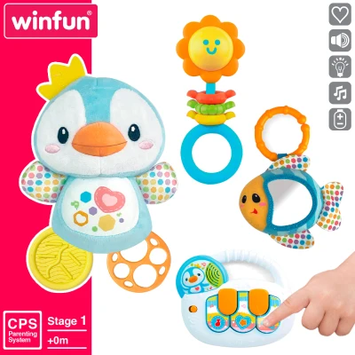 Set Accesorios Winfun para Bebé Multisensorial con Luz y Sonido, 40x6x31 Cm, Multicolor
