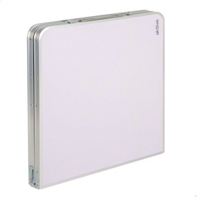 Mesa Plegable Camping Aktive, Ajustable 60-70 Cm, 62x8x63 Cm, Plateado