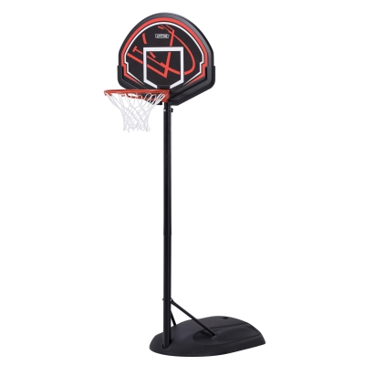 Canasta de Baloncesto Portátil Ultrarresistente 81x58x165-222 Cm, Negro y Naranja