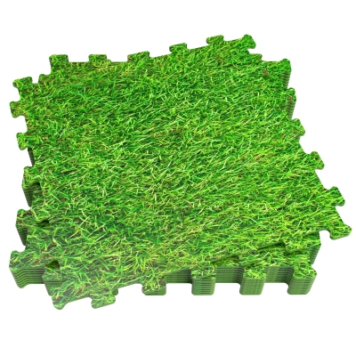 Suelo Protector Puzle Aktive 8 Piezas, 50x50x0,4 Cm, Verde