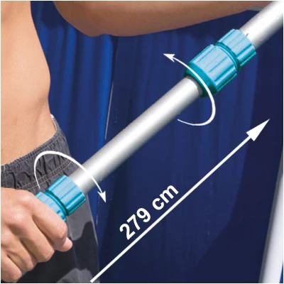 Kit Mantenimiento Deluxe INTEX Mango Telescópico 279 Cm, 115x13,5x30,5 Cm, Azul