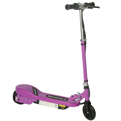 HOMCOM Foldable Electric Kids Scooter Ride-on Purple