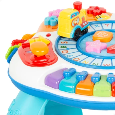 Mesa de Actividades Interactiva con Tren y Piano, 56x11x41 Cm, Multicolor