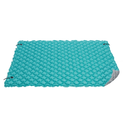 Colchoneta Hinchable Acolchada para 3 Personas, 290x226 Cm, Turquesa