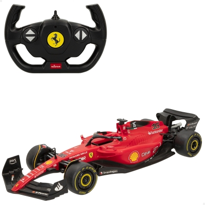 Coche Teledirigido Ferrari F1-75 Escala 1:12 con Licencia Oficial, 53x22,5x17 Cm, Rojo