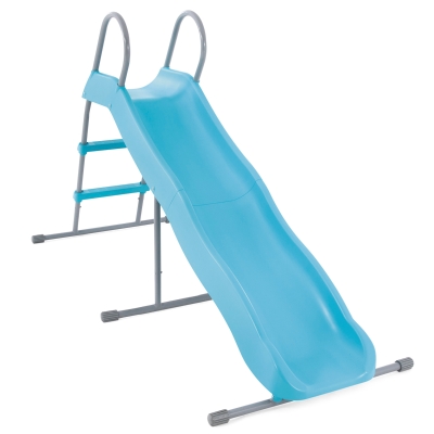 Tobogán Infantil 2 Escalones, 84x196x119 Cm, Azul Cielo