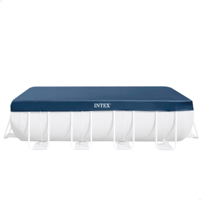 Cobertor INTEX Rectangular Compatible Prism Frame Vinilo Resistente, 389x184x20 Cm, Azul