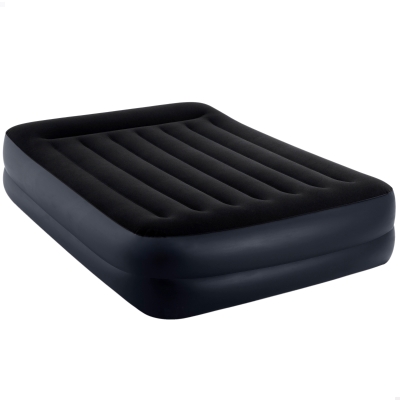 Colchón Hinchable Doble Intex Dura-Beam Plus Pillow Rest Raised, 152x203x42 Cm, Gris