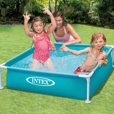 Piscina Desmontable Infantil Small Frame 342 L, 122x122x30 Cm, Azul