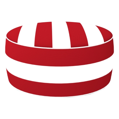 Puff Hinchable Ottoman Resistente al Agua Funda Extraíble, 53x53x23 Cm, Rojo