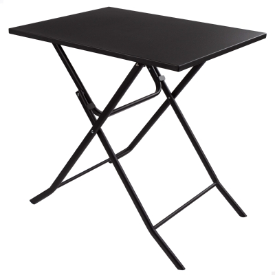Mesa Cuadrada Plegable Aktive Estructura Metálica Resistente, 70x50x70 Cm, Negro