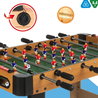 Futbolín de Madera con Patas, 91x46x65 Cm, Madera Natural