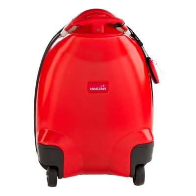 Trolley Teledirigido Infantil con Mando y Asa Extensible, 31x25x42 Cm, Blanco y Rojo