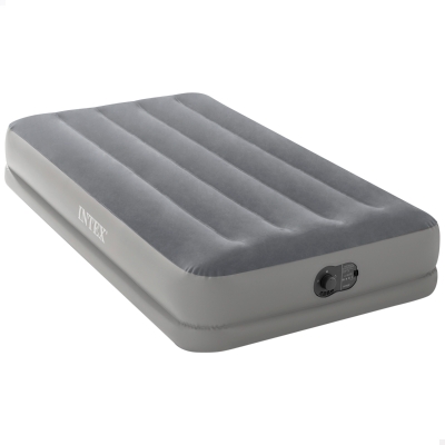 Colchón Hinchable Individual Dura-Beam® Prestige con Bomba USB Incorporada, 99x191x30 Cm, Gris