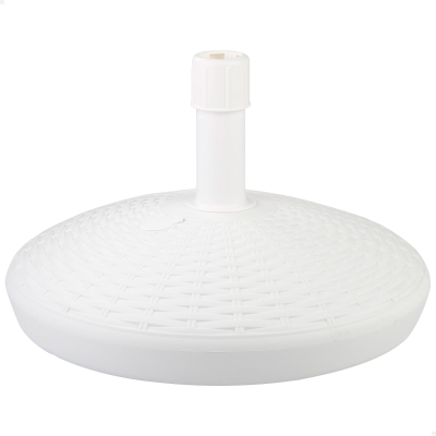 Base para Sombrilla con Rosca Ajustable, 58x58x35 Cm, Blanco