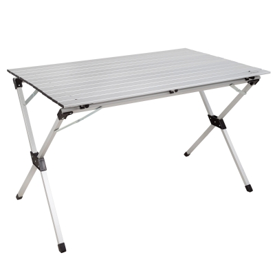 Mesa Plegable de Aluminio Ligera 110x70x70 Cm, Gris