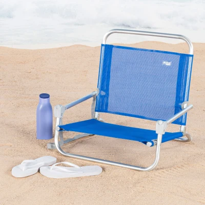 Aktive Silla de Playa Plegable Ultraligera con Asa, 54x8x52 Cm, Azul