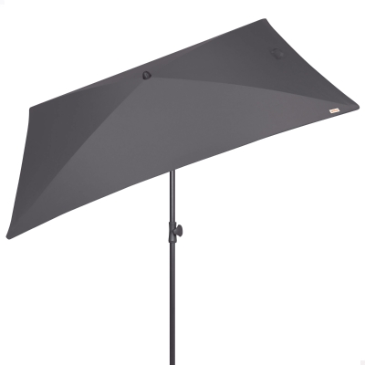 Sombrilla Rectangular Reclinable para Balcón, 200x125 Cm, Antracita