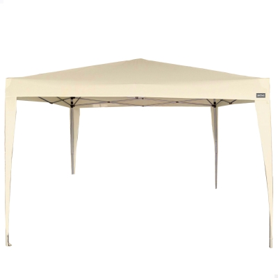 Cenador Plegable Estructura Acero Montaje Rápido, 300x300x240/250 Cm, Crema