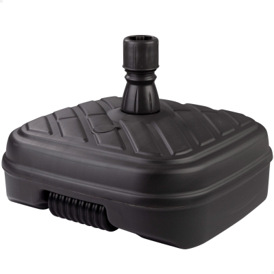 Base para Sombrilla Cuadrada de Poliresina para Mástiles 33-48 Mm, 56x56x40 Cm, Antracita